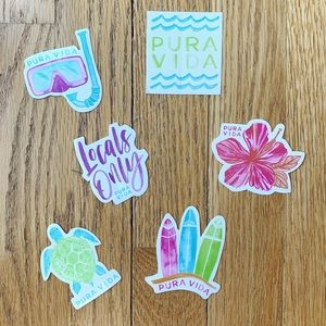 VSCO girl sticker pack of Pura Vida stickers